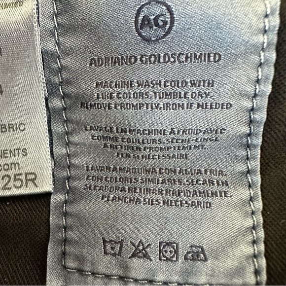 AG Adriano Goldschmied The Prima Black Jeans Mid Rise Cigarette Size 25R - Picture 13 of 14